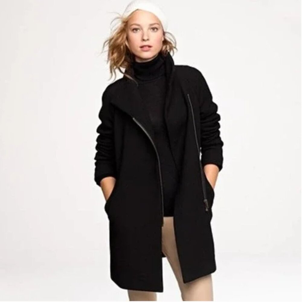 J. Crew Double Cloth Italian Wool Ivory Coat 2P - Picture 14 of 14